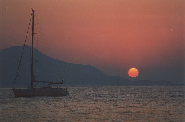 Sonnenuntergang am Ankerplatz